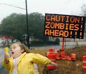 girl-running-from-zombie-sign